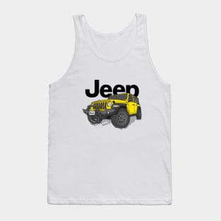 Yellow Jeep Wrangler Rubicon Tank Top